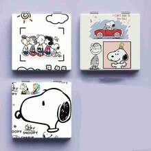 SNOOPY 1 pieza Espejo de doble cara nuevo 2026, portátil y fácil de guardar, conveniente para el maquillaje y el aseo diario. Un pequeño regalo y sorpresa para amigos y familiares (estilo aleatorio) - Multicolor - Ver 4