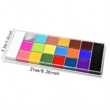 12-20-24-26色油性繪畫顏料套組，可水洗顏料膏，鮮豔色彩，高飽和度，塗抹均勻不暈染，藝術創作DIY顏料，適用於藝術節、足球體育賽事、萬聖節、聖誕節及其他節日派對DIY創作 - 繪畫顏料 - 查看 3
