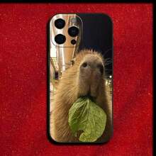 Cute Capybara Phone Case Compatible With 16, 15, 14, 13, 12, 11, Pro, X, XS, Max, XR, Plus, Mini Soft Black Cover, Compatible With 17 Pro Max Case, 17 Pro Case, 17 Case, 16 Pro Max Case - Z4 - 查看 6