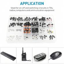 240 Pcs 24 Value Micro Momentary Tactile Push Button Switch Tact Assortment Kit - 1 - Xem 6
