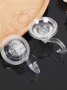 Transparent Plastic Suction Cup Hooks - Strong Support, Waterproof And Durable - Suitable For Windows, Glass, Shower, Bathroom And Kitchen Walls - Suitable For Daily Use, Holidays, Parties And Carnival Decorations - White - View 7