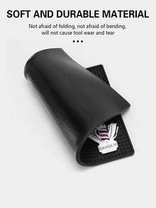 Hair Salon Tool Station Silicone Non-Slip Mat Storage Scissor Mat Bar Table Heat Insulation Mat Black Silicone Mat For Barbershop Use - Black - View 2