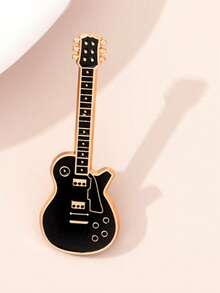ZAKOL Vintage Metal Enamel Electric Guitar Brooch Unisex, Music Instrument Lapel Pin Badge Fashion Jewelry Gift - Multicolor - View 16