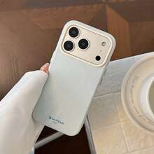 GUCADI Ins風動物頭像手機殼，適用於 17 Pro、16（含支架），高質感，適用於 15、14，軟殼，少女風、創意、幾何、極簡風、卡通風、清新簡約、對比色、小眾、Ins風 - 晴藍 - 查看 5