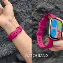 适用于 38mm、40mm、41mm、42mm、44mm、45mm、46mm、49mm 表盘的超薄表带，男女通用，运动硅胶表带，纤薄腕带，适用于 Series 11、10、9、8、SE、7、6、5、4、3、2、1 和 Ultra。 - 44/45/46/49/42mm(S 3 2 1) - 查看 7