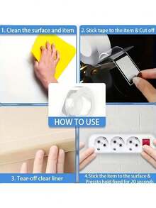 1/5/10m Cinta Nano, Cinta Nano Doble Cara Fuerte e Impermeable, Adhesión Súper Fuerte, Reutilizable, Multifuncional, Adecuada para Pegatinas de Pared, Cocina, Baño, Exterior, Manualidades DIY y Uso Diario en el Hogar, Decoración del Hogar, Suministros para Fiestas Festivas, Suministros para Dormitorios, Halloween, Navidad - Multicolor - Ver 9