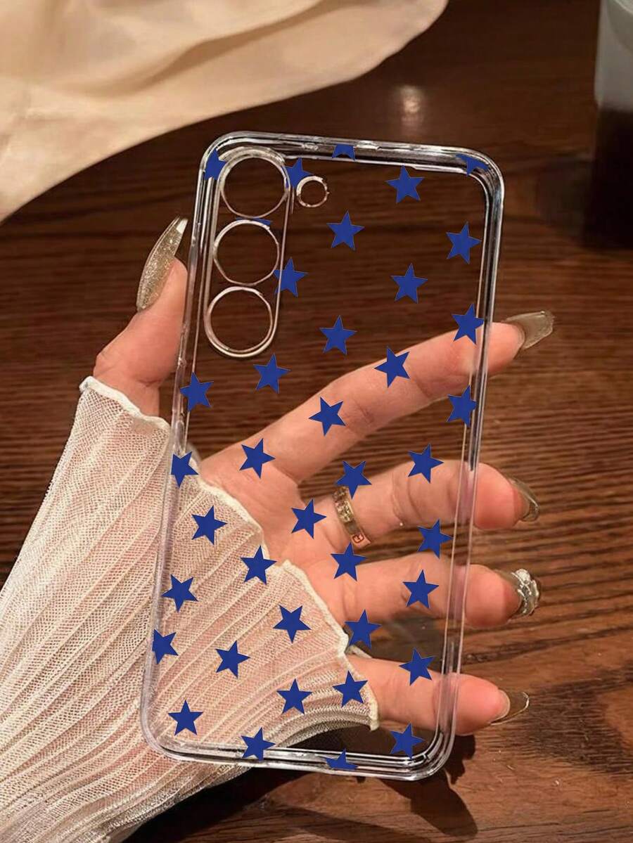 1件裝高級藍色小星星軟手機保護殼,適用於 Honor Galaxy A04e/12/A13/A14/A34/A50/A52/A53/A54/S21/S22/S23/S24/S25/S25Ultra/S25FE/S26/S26 PLUS/S26 ULTRA/S26 EDGE/ 6A/7A/8A/ 12T/13T/15T/15 TPRO - 無色 - 查看 1