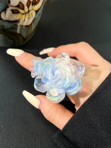 可调节哥特式超大玫瑰戒指，黑/红树脂材质，朋克暗黑风格饰品，适合时尚派对 - 多色B - 查看 12