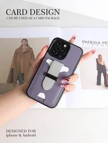 1 Peça Capa de Telefone à Prova de Choque com Porta-Cartões, Compatível com Apple 17, 17 Air, 16e/11/12/13/14/15 Pro Max, Galaxy S20 Ultra, Galaxy S21 Plus, Galaxy S21 Ultra, Galaxy S22 Plus, Galaxy S23/S24/S25 Ultra, 5A 5G, 6 Pro, Pixel 7/7 Pro, Pixel 8/8 Pro, Xperia 1 V, Xperia 5 V, Xperia 10 V - Roxo - Visão 6