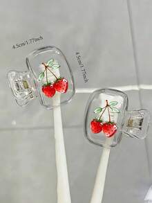 Strawberry Pattern Toothbrush Holder, Fun Fruit Theme, Cute Design, Adorable Toothbrush Holder Travel Container, Travel And Home Storage Organizer With Transparent Lid, Compact Portable Design For Easy Carrying, Protects Toothbrush Head, Dual Drainage And Ventilation Function, Suitable For Home, Dorm And Travel Use|Cute Toothbrush Head Storage Organizer, Perfect For Bathroom Storage, Suitable For Home And Dorm Use, Fun Design Toothpaste And Toothbrush Combination, Perfect For Carrying Around, Easy To Carry - Multicolor - View 10