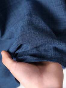 Camisa y pantalones de tela vaquera informal - Azul marino - Ver 3