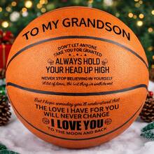 Moactiv A Special Basketball Pump For Your Grandson, Pump Sold Separately, Ideal Gift For Some Special Occasions Such As Birthdays, Anniversaries, Christmas, International Standard Size NTFP - 棕色 - 查看 2