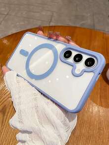 相容於 Galaxy A56, A36, A26, A16, S25FE, A17 手機殼，強磁吸附超薄防摔保護殼，S25 Ultra, S24 Ultra, S26 Ultra 透明硬殼背蓋 - 遠峰藍 - 查看 2