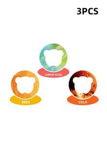 3/5/7pcs Bear Shape Flavor Pods For Bottle, Fruit Fragrance Rings For Water Bottle Flavor Pods Creative Water Cup Scented Pods For Outdoor Sports - Multicolor - View 11