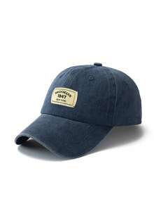 Mũ lưỡi trai thời trang ngoài trời unisex, màu xám nhạt, chất liệu vải đã qua xử lý, có dây đeo điều chỉnh được. - đen + xám - Xem 9