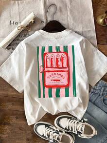 Women's T-Shirt For Spring And Summer - White - View 3