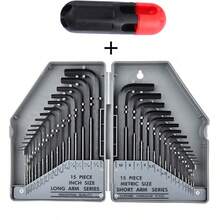 31pcs Metric & Imperial Hex Wrench Set, Chrome Vanadium Steel, Durable Anti-Rust, Essential Home DIY Repair Tool + Holiday Gift + 365 Days Usable Item - 30+1PCS - View 6