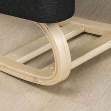 Kneeling Chair, Ergonomic Stool, Upholstered Stool For Healthy Posture, Birch Wood, 120 Kg Load Capacity, Black - 黑色 - 查看 6