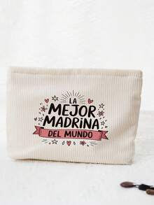 Novel And Unique Godmother Makeup Bag, Travel Storage Bag, Makeup Bag, Large Capacity Cosmetic Storage Bag Suitable For Lipstick, Brushes, Skincare, Phone, Coins, Swimwear, Small Items, Multi-Functional Home, Gift, Vacation, Toiletry Bag, Student Makeup Bag, Back To School Supplies, Cosmetic And Toiletry Storage, School Supplies, Storage Bag, Room Decor, Mother's Day Gift - Multicolor - View 6