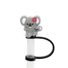 4pcs Cute Animal Straw Covers, Reusable Silicone Straw Caps, 8mm Dust-Proof Straw Tips, Suitable For 30 & 40oz Water Cups, Fun Drink Decoration - Multicolor - View 7