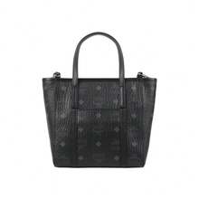 MCM Toni Visetos 女款刺繡 Logo 單肩斜挎包 - 黑色MWPAATN04BK001 - 查看 5