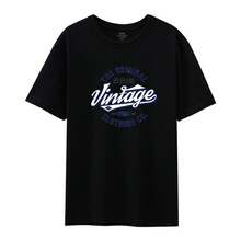 Imported Direct Printing Machine, Men's Short Sleeve T-Shirt Made Of Pure Long Fiber Pima Cotton, 50 Thread Count, With A Lightweight Luxury Finish. - 紅色和黑色 - 查看 1