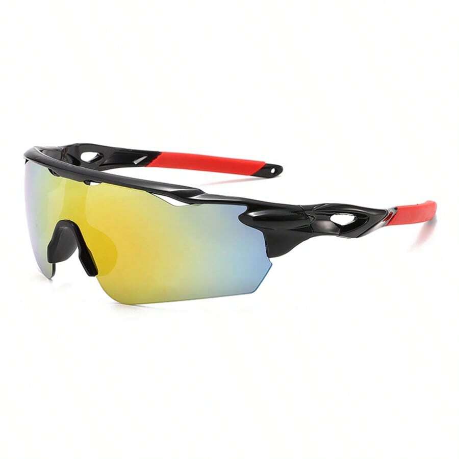 1 Pair Half-Frame Outdoor Cycling & Running Fashionable Colorful Glasses, Unisex - Multicolor - View 1