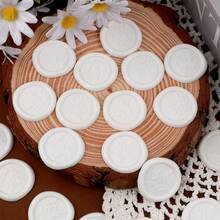 20pcs Tree Pattern Self-Adhesive Wax Seal Stickers, Suitable For Gifts, Wedding Invitations Envelope Sealing - White - Tree Branch - White - View 4