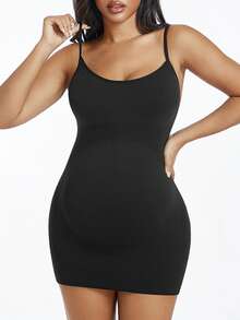 Black Seamless Maternity Camisole, Abdominal Support Style, Suitable For Summer Casual Wear - Black - View 5