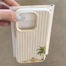 Fashionable Printed Cell Phone Case 20261pc, Vacation Style, TPU Material, Summer Coconut Tree Design, Compatible With Phones, Spring Gift, International Version, Not The National Version - 白色 13 - 查看 3