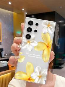 1个时尚花卉励志标语软壳手机壳，兼容华为荣耀、Galaxy A04e/12/A13/A14/A34/A50/A52/A53/A54/S21/S22/S23/S24/S25/S25Ultra/S25FE/S26/S26 Plus/S26 Ultra/S26 Edge、6A/7A/8A、12T/13T/15T/15T Pro（国际版） - 無色 - 查看 4