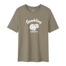 Imported Direct Printing Machine, Men's Short Sleeve T-Shirt Made Of Pure Long Fiber Pima Cotton, 50 Thread Count, With A Lightweight Luxury Finish. - 西瓜粉 - 查看 1
