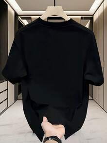 Men's Short Sleeve T-Shirt 100% Cotton - Soft, Crew Neck, Casual Summer Shirt With Minimalist Chest Print, Semi-Sheer For Layering, Breathable Casual Wear, Suitable For Summer Events And Casual Outfits (Men's Fashion) - 白色 - 查看 7