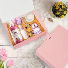 10pcs/4pcs/1pc - Brown Gift Box With Lid And Ribbon, Suitable For Bridesmaid Invitation Box, Wedding Gift Box, Birthday Gift, Baby Shower Favor, Valentine's Day Gift, Etc. - Light Pink - View 6