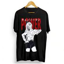 Chemise Warrior Denji Makima, Anime Manga d'horreur, Taille S à 5XL - Noir - Voir 2