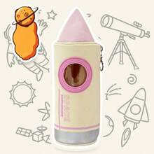 2pcs Rocket Shaped Large Capacity Pencil Case, Oxford Cloth Student Pencil Pouch, Back To School - Multicolor - View 2