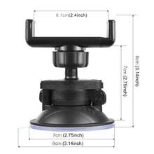 Giá đỡ kẹp hút xoay 360 độ PULUZ dành cho iPhone, Galaxy, HTC và các điện thoại thông minh khác (Màu đen) - Xem 2