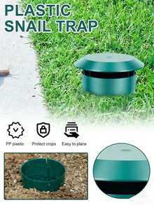5 piezas Trampas duraderas para caracoles y babosas - Jaulas de plástico para verduras y flores, control de plagas, tamaño 10x11cm, sin necesidad de energía o batería, capturador de caracoles de jardín, trampa de caracoles de plástico, trampa de insectos tipo jaula de caracoles, suministros de jardín tipo casa de caracoles, capturador de caracoles, decoración del hogar, decoración del jardín, herramientas de jardinería, herramientas de protección de jardinería, regalo para ella, regalo para él, regalo del Día de la Madre, regalo del Día del Padre, regalo para los abuelos - multicolor - Ver 9