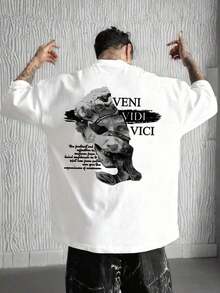 Unisex Camiseta unisex.Para hombres.Manga corta.Camisa T de manga corta.Ropa de primavera.Ropa de verano.Prenda de vestir.Prenda superior.Ancho.Silueta grande.Diseño con estampado.Regalo.Regalo.Estilo street.Primavera.Verano.Otoño.Invierno.Para hombres. - Negro - Ver 1