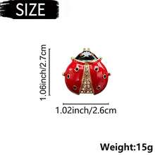 2/4pcs Alloy Ladybug Car Air Vent Clip Fragrance Decor, Cute Insect AC Vent Clip Air Freshener (Includes Solid Fragrance Pad) - Ladybug - View 3