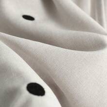 guangzhougaolangshangmao Everyssa Pantalones cortos de verano de moda, elegantes y casuales con estampado de lunares franceses, con bolsillos, cintura elástica y lazo para mujeres - Negro01 - Ver 5