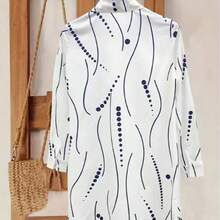 Vestido camisa elegante para mujer, adecuado para ocasiones de oficina a fiesta, uso en todas las estaciones, blanco, vacaciones, primavera - Rojo - Ver 4