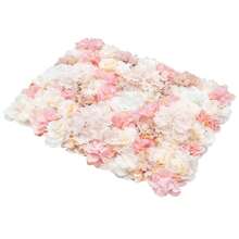 HOHOBLA 12PCS Artificial Flower Wall Panels 23.62x15.75in, Festive Party Backdrop, 3D Wedding Floral Background, Artificial Flower Wall Backdrop For Wedding Party Home Store Wall Decor [LOYALHEARTDY-BTG] - White, Yellow, Pink*HG-zJ581-774 - View 9