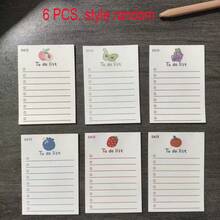6pcs Minimalist Creative Cute Fruit Memo Pads - Random Style - Planner Material Paper Student Checklist Notepad - Fruit Daily Schedule To-Do List Stationery - Suitable For Back To School Student Supplies - Random Style - View 8