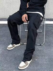 2件組男士戶外登山褲，多口袋抽繩休閒工裝褲，適合旅行與健身活動 - 彩色 - 查看 5