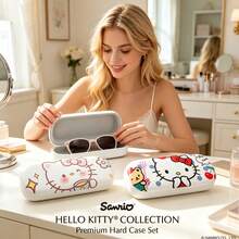 Hello Kitty 硬质眼镜盒，高品质便携式女士眼镜盒，时尚眼镜收纳盒，卡通设计 - 彩色 - 查看 3