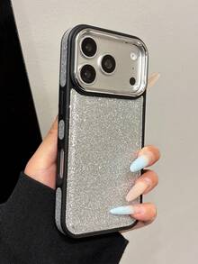 1pc Fashionable Luxury High-End Starry Sky Phone Case Suitable For IPhone 17 Pro Max, Apple 17, 17 Pro, New 16 Pro Max, Creative Personalized 16/15 Pro, Niche 14 Full Coverage Anti-Drop 13 Smartphone Protective Case - Silver - View 1
