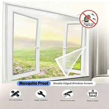 YOKIO Malla Mosquitera Blanca para Ventana - Fibra de Vidrio Invisible, Malla Fina y Transpirable, Adecuada para Protección contra Insectos y Malla Mosquitera para Ventana/Puerta | Tela de Malla Invisible | Pantalla de Ventana de Plástico, Fácil Instalación sin Perforación - Ventanas mosquiteras - Ver 9
