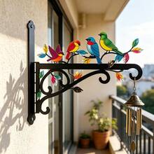 1pc Rustic Bird Shaped Metal Wall Hook Hanger, For Hanging Flower Pots, Decor, Easy Installation, Suitable For Outdoor Porch, Bird Feeder, Lantern, Wind Chime, Plant Basket, Housewarming & Holiday Gift - Bird - View 1