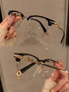 Luxurious And Elegant  Reinstallation Manufacturing  Court Style Blue Light Glasses BACG - 烏亮 - 查看 12